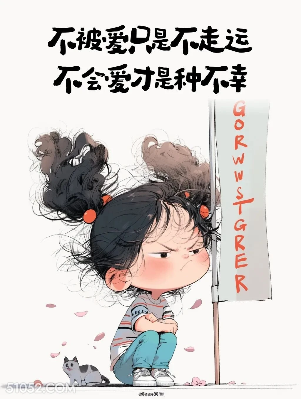 不会爱是不幸 小女孩 释怀 放下 文案