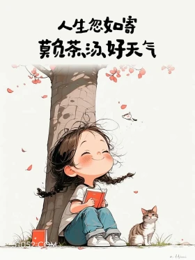 人生初如寄,莫负好天气 小女孩 发朋友圈 文案
