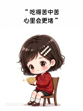 吃得苦中苦，心里会更堵 小女孩 发癫 发朋友圈 搞笑文案