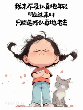 来不及认真年轻,只能认真老去 小女孩 发朋友圈 文案
