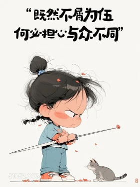 既然不屑为伍,何必担心与众不同 小女孩 发朋友圈 现实文案 治愈文案