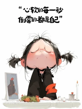 心软的每一秒伤害的都是自己 小女孩 发朋友圈 现实文案 治愈文案