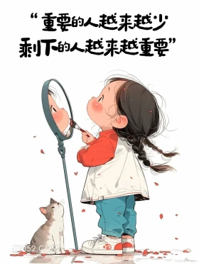 重要的人越来越少,剩下的人越来越重要 小女孩 发朋友圈 聪明女生 文案