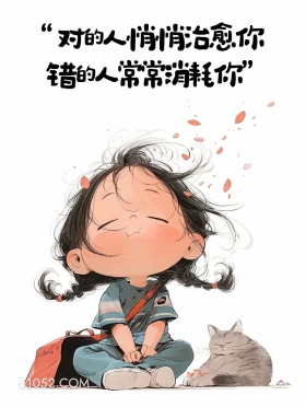 对的人治愈你,错的人消耗你 小女孩 发朋友圈 聪明女生 文案