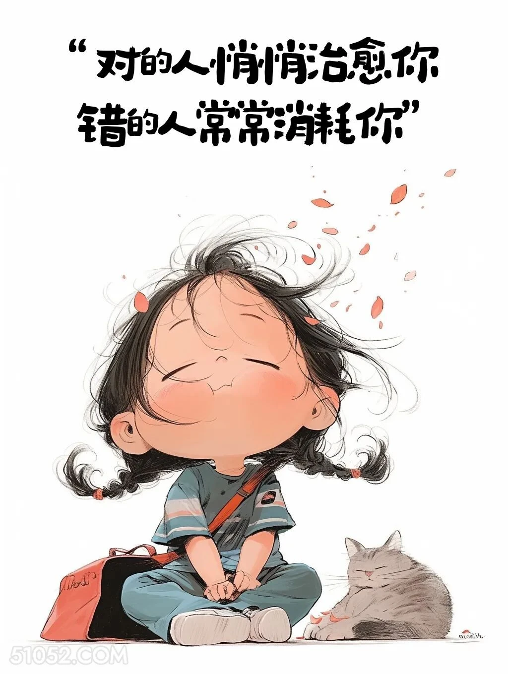 对的人治愈你，错的人消耗你 小女孩 发朋友圈 聪明女生 文案