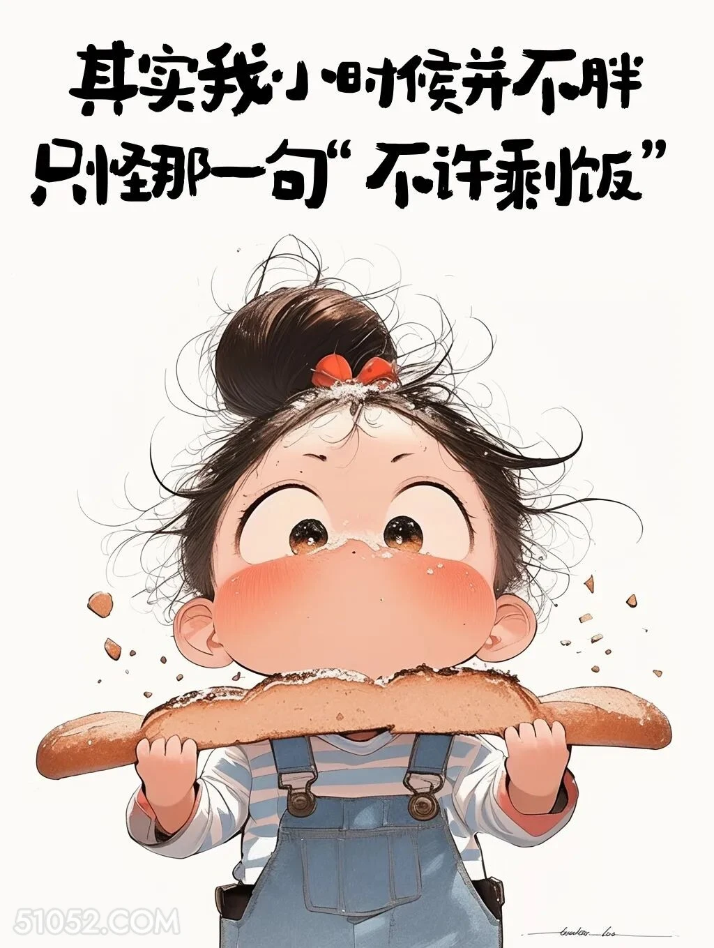 只怪那句：不能剩饭 小女孩 发朋友圈 搞笑文案