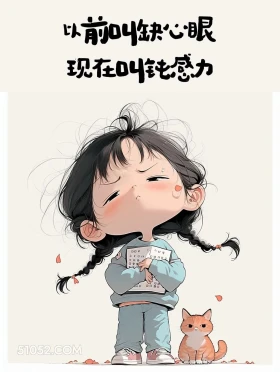 以前叫缺心眼,现在叫钝感力 小女孩 笑死了 搞笑文案