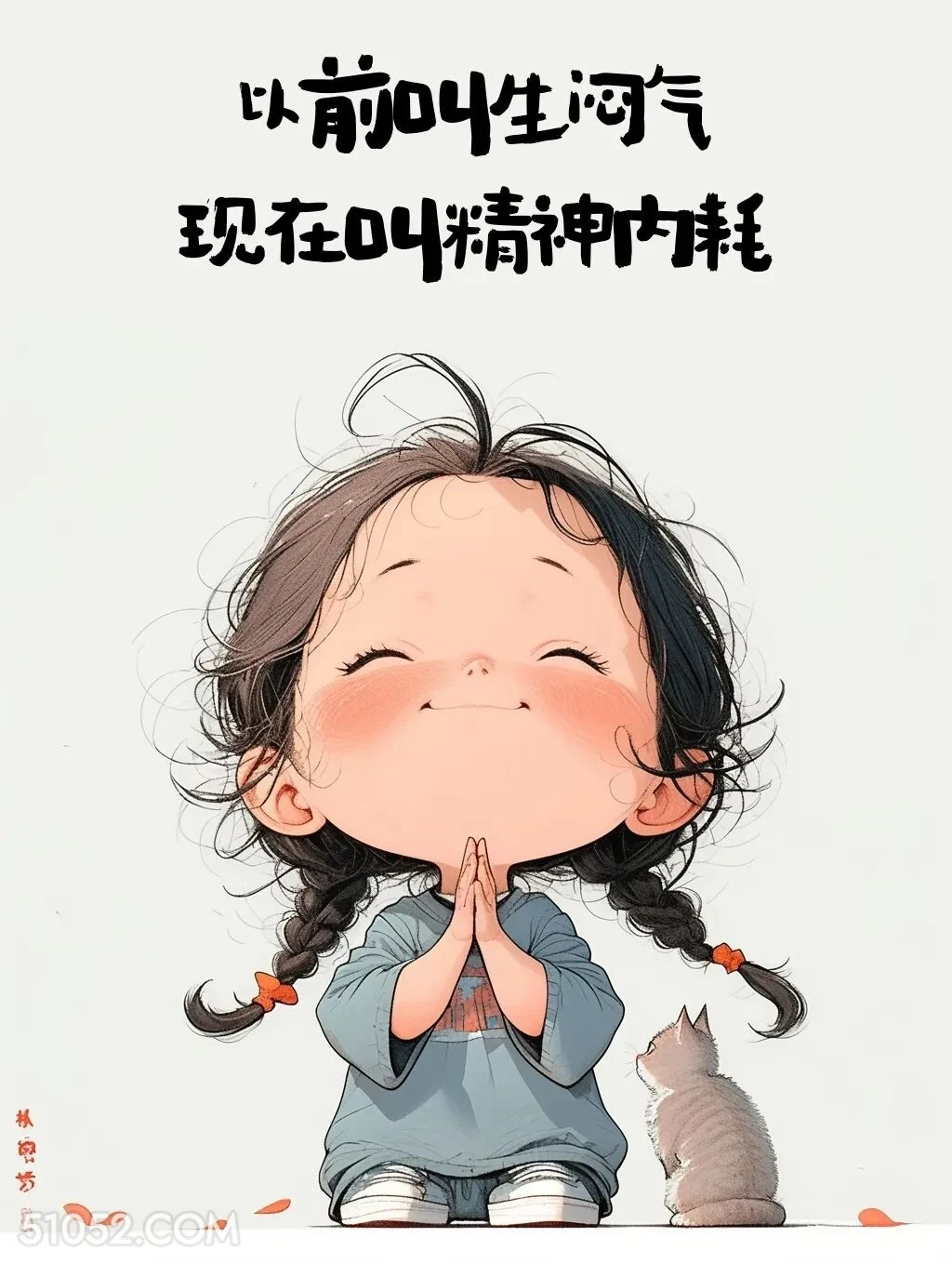 以前叫生闷气，现在叫精神内耗 小女孩 笑死了 搞笑文案