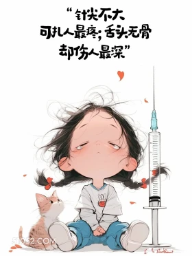 舌头无骨伤人最深 小女孩 发朋友圈 现实文案 治愈文案