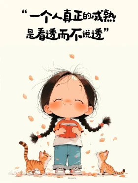 真正的成熟是看透不说透 小女孩 发朋友圈 聪明女生 文案