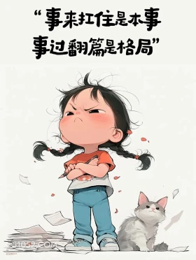 能扛事是本身,能翻篇是格局 小女孩 发朋友圈 聪明女生 文案