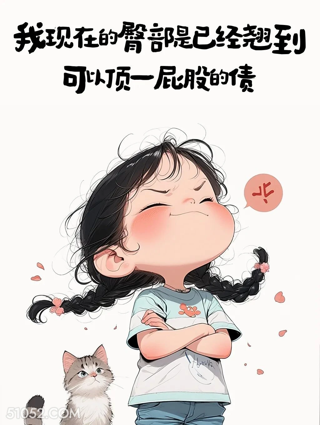 臀部可以翘到顶一屁股的债 小女孩 笑死了 发朋友圈 搞笑文案