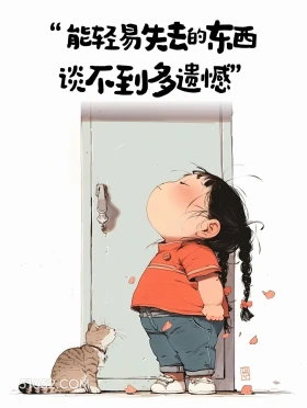 能轻易失去的东西没什么遗憾的 小女孩 发朋友圈 聪明女生 文案
