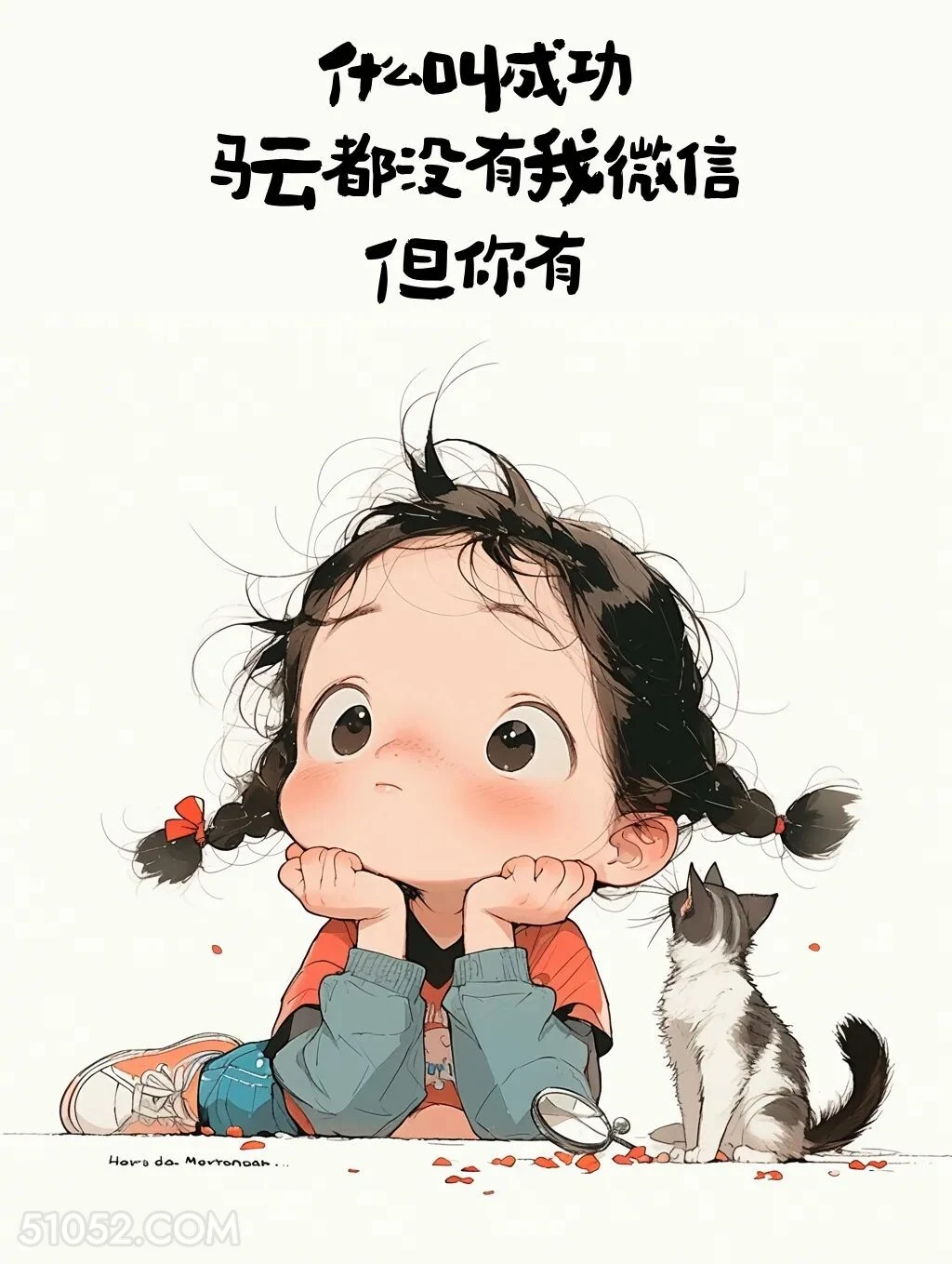 成功：马云都没我微信但你有 小女孩 笑死了 发朋友圈 搞笑文案