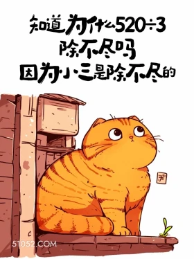 为什么520÷3除不尽 猫猫 疯感 发朋友圈 搞笑文案