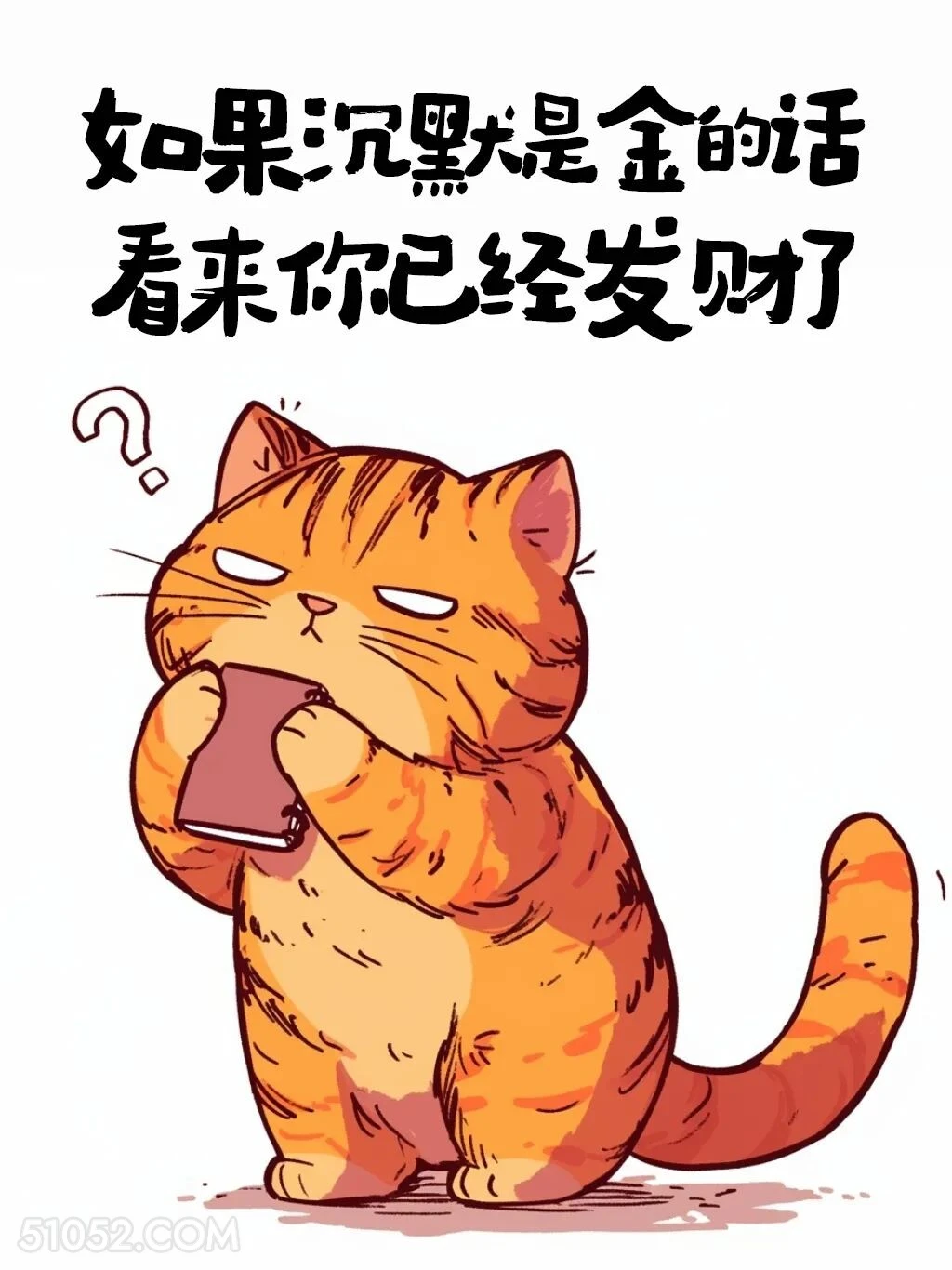如果沉默是金，你已经发财了 猫猫 皮一下 搞笑文案
