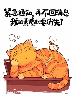 再不回消息我的素质就要消失了 猫猫 皮一下 搞笑文案