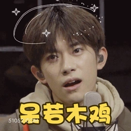 呆若木鸡 易烊千玺 明星 演员 歌手 舞者 吃惊