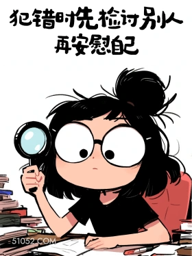 犯错时先检讨别人再安慰自己 酷女孩 一身反骨 上头文学 搞笑文案