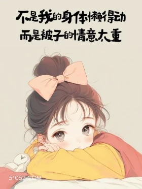 不是身体懒得动,是被子情谊太重 小女孩 又周一了 搞笑文案