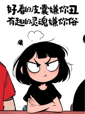 好看的皮囊嫌你丑,有趣的灵魂嫌你俗 酷女孩 一身反骨 上头文学 搞笑文案
