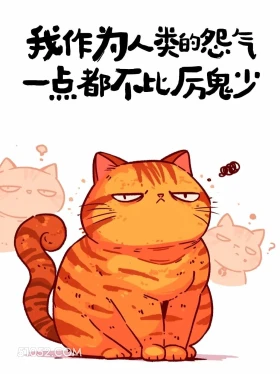 人类的怨气一点不比厉鬼少 猫猫 发朋友圈 搞笑文案
