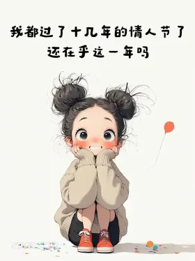 我过了十几年情人节还在乎这一年吗 小女孩 七夕节 搞笑文案