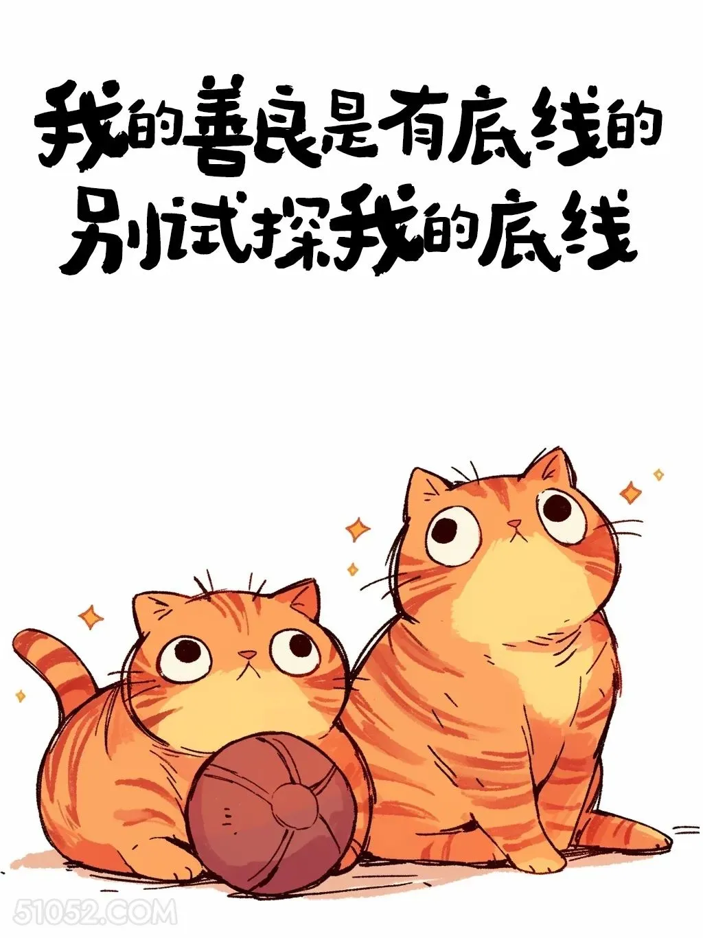 我的善良有底线，别试探 猫猫 很拽 搞笑文案