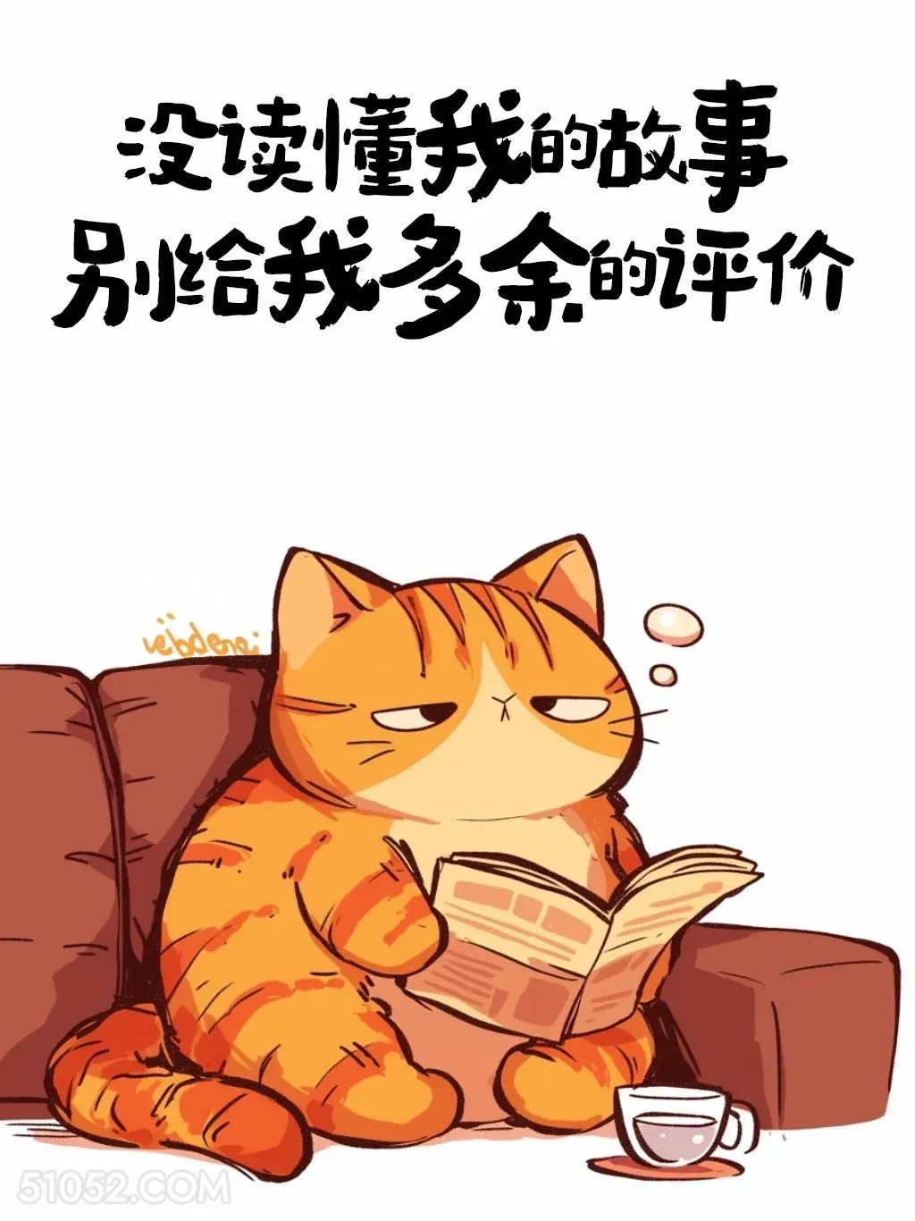 没读懂我的故事，别给我多余评价 猫猫 很拽 搞笑文案