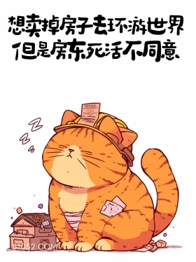 想卖房环游世界,房东死活不同意 猫猫 有趣文案 神段子 搞笑文案