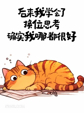 后来我学会换位思考，发现我哪哪都很好 猫猫 怼人 搞笑文案