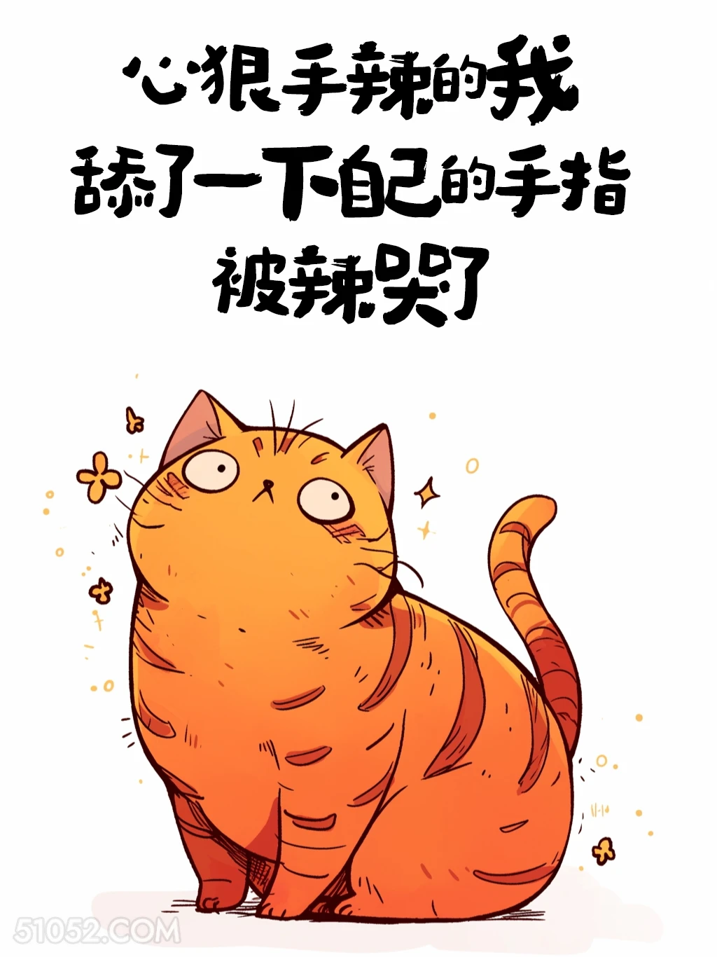 心狠手辣的我舔了一下自己被辣哭了 猫猫 笑死了 发朋友圈 搞笑文案