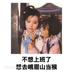 不想上班，想去峨眉山当猴 红楼梦 影视追剧 搞笑表情 林黛玉 打工人