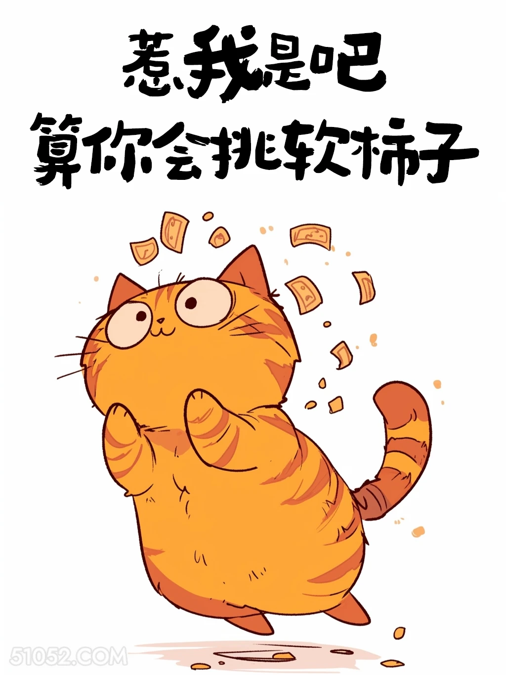 惹我是吧，算你会挑软柿子 猫猫 有梗 搞笑文案
