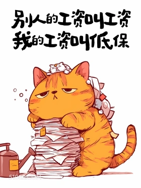别人的叫工资,我的叫低保 猫猫 发工资啦 打工人 搞笑文案