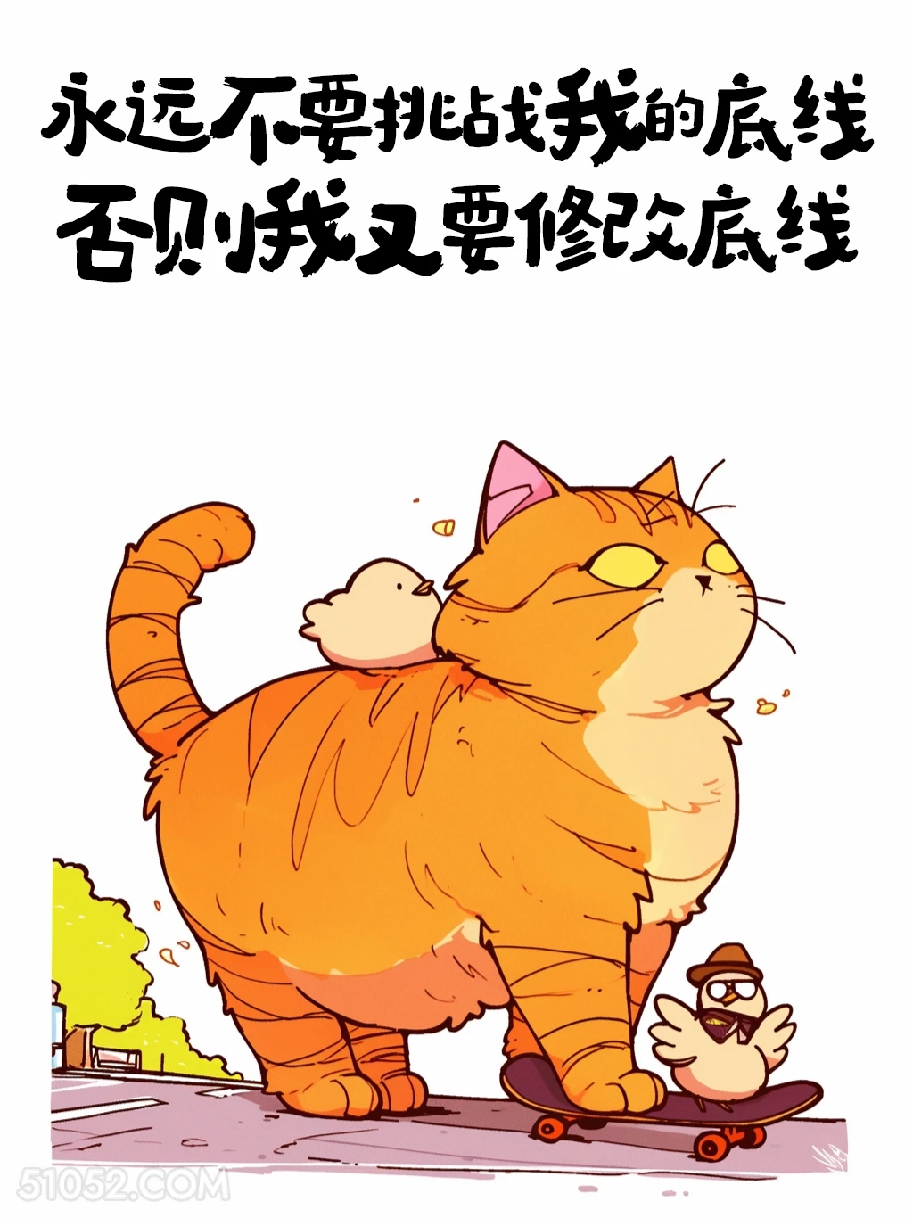 不要挑战我的底线，否则我又要修改 猫猫 笑死了 发朋友圈 搞笑文案