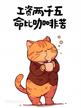 工资两千五,命比咖啡苦 猫猫 发工资啦 打工人 搞笑文案