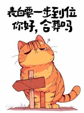 表白要一步到位，你好合葬吗 猫猫 发朋友圈 搞笑文案