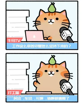 工作这么辛苦怎么坚持？房贷车贷花呗都快逾期 猫猫 神回复 搞笑文案