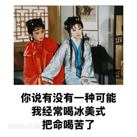 有没有可能，我经常喝冰美式把命喝苦了 红楼梦 影视追剧 搞笑表情 林黛玉 打工人