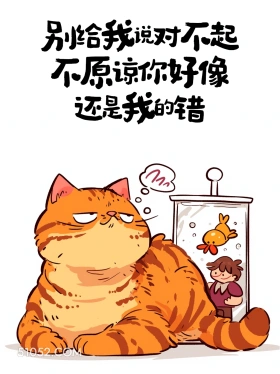 别给我说对不起，不原谅你好像是我的错 猫猫 歪理 搞笑文案