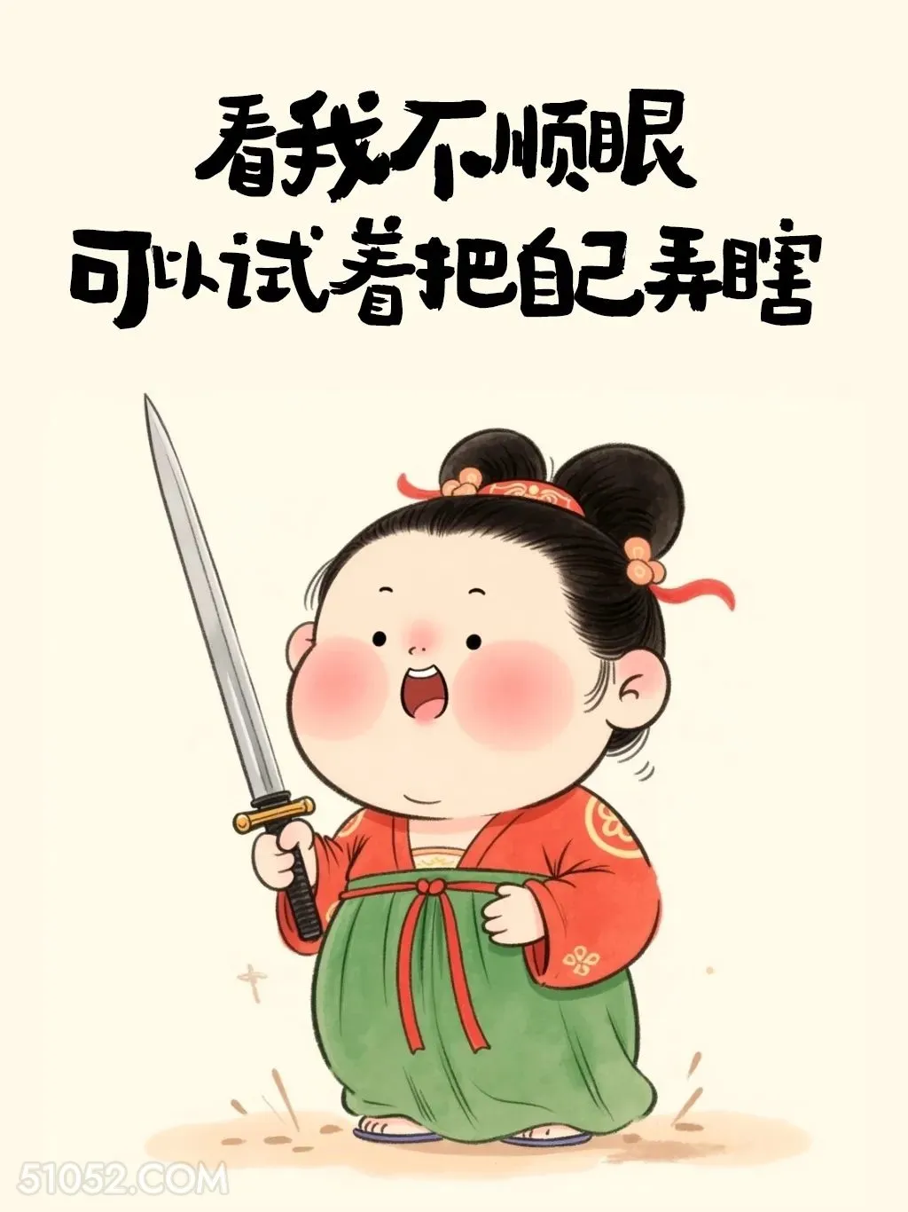 看我不顺眼你可以把自己弄瞎 胖女孩 有梗 搞笑文案