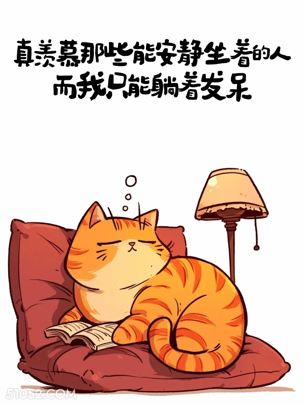真羡慕能安静坐着的人，我只能躺着发呆 猫猫 笑死了 搞笑文案