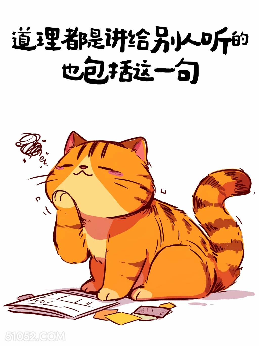 道理都是讲给别人听的，包括这句 猫猫 笑死了 发朋友圈 搞笑文案