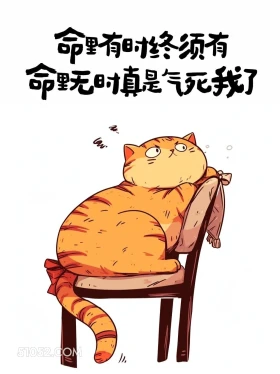 命里有时终须有，命里无时真是气死我了 猫猫 解压文案 搞笑句子