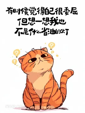 有时候觉得自己很委屈，但想想我也不是什么省油的灯 猫猫 笑死了 搞笑文案