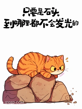 只要是石头到哪都不会发光 猫猫 笑死了 搞笑文案