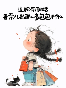 道歉有用的话香奈儿出那么多包包干嘛 小女孩 有梗 搞笑文案