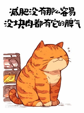 减肥没那么容易，每块肉都有脾气 猫猫 笑死了 发朋友圈 搞笑文案