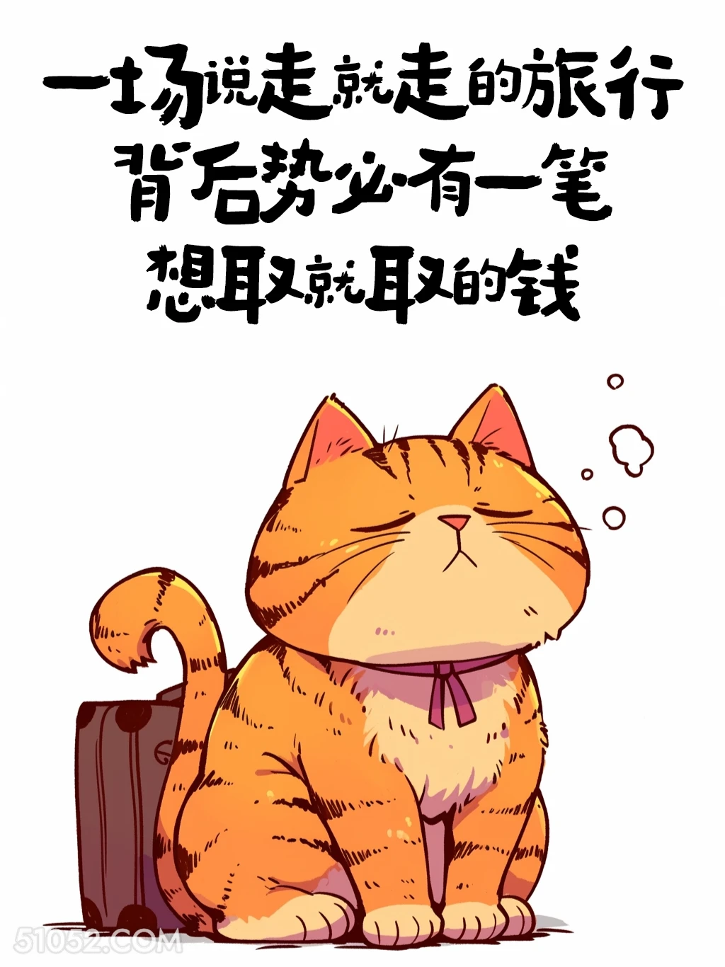 说走就走的旅行背后势必有一笔想取就取的钱 猫猫 笑死了 发朋友圈 搞笑文案